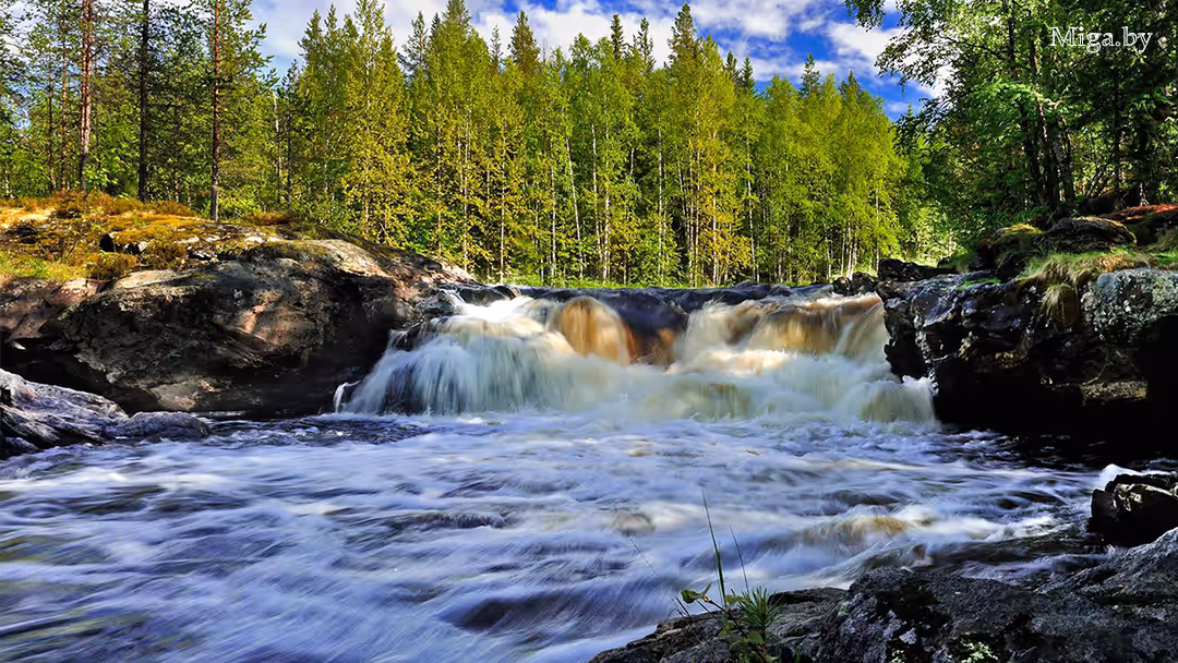 Водопады Ахвенкоски Карелия